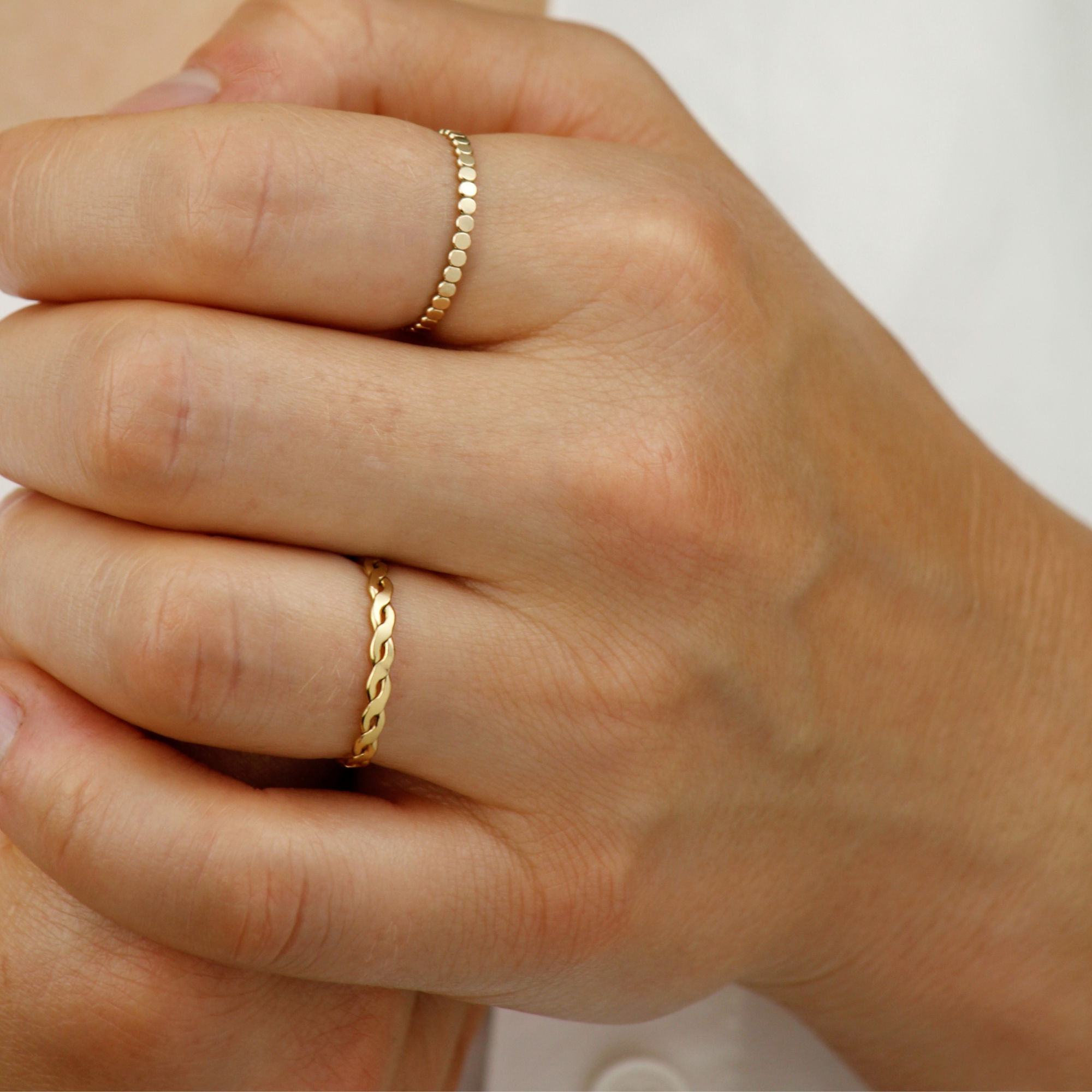 14k Gold Filled Tarnish Resistant Braided Ring