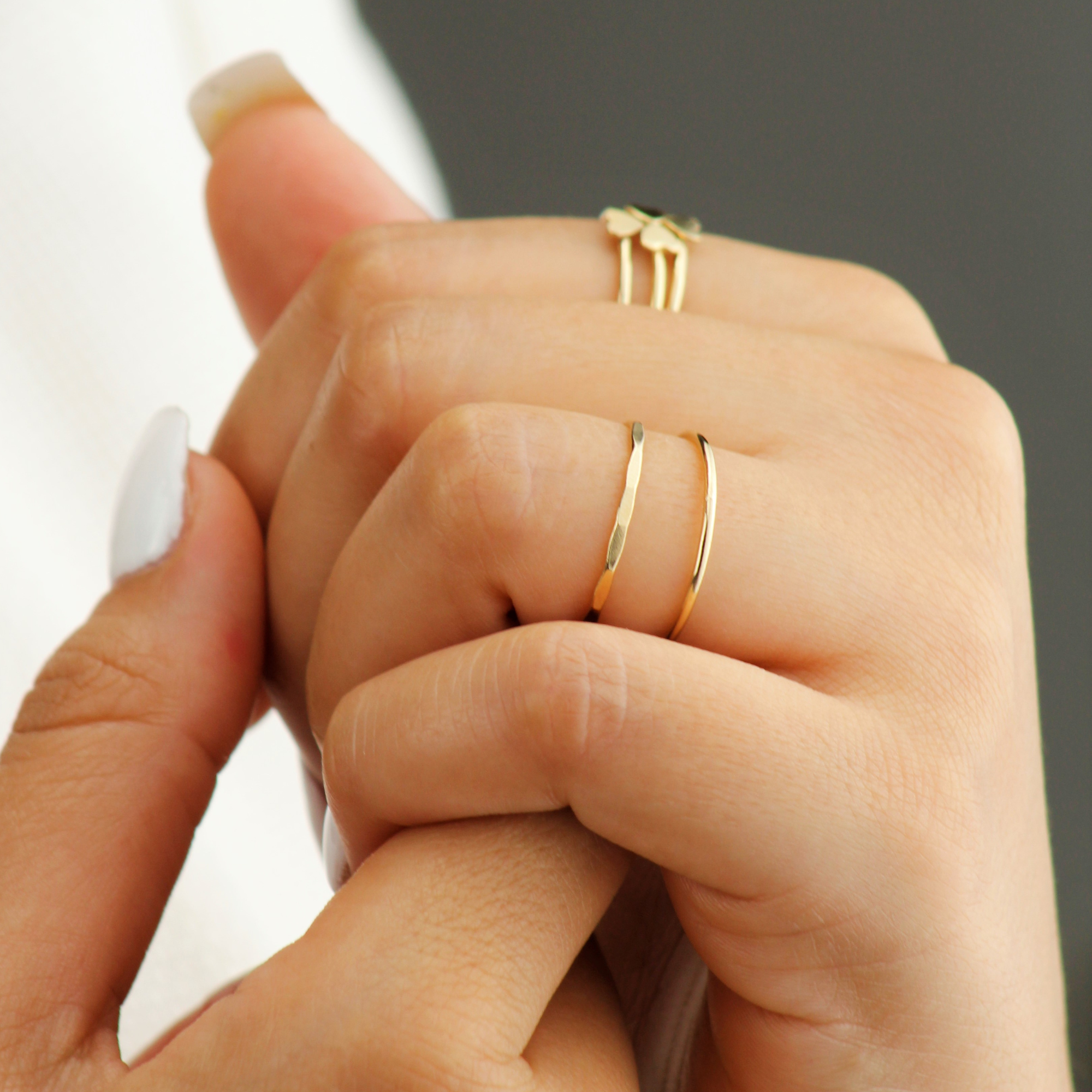 14k Gold Filled Tarnish Resistant Hammered Ring