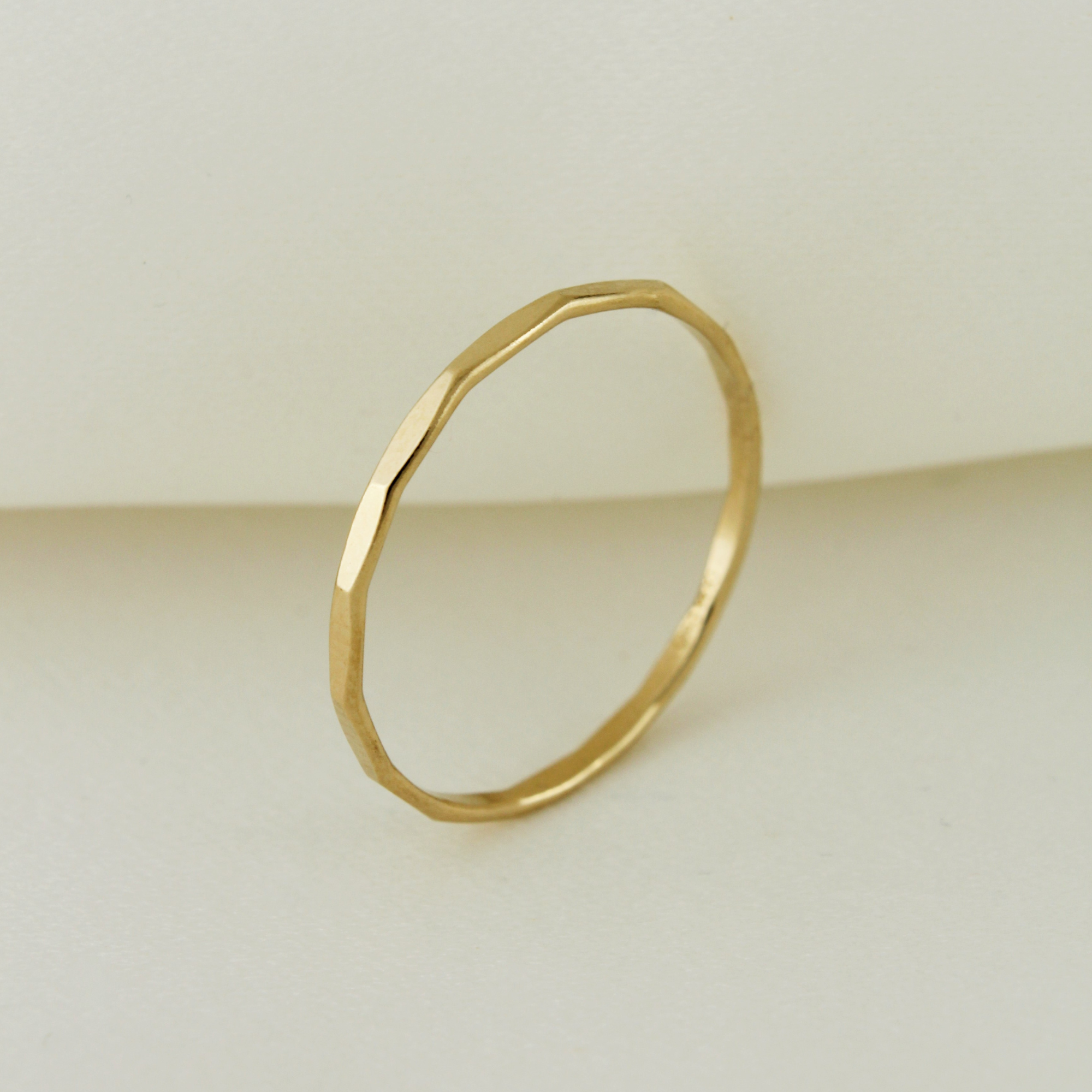 14k Gold Filled Tarnish Resistant Hammered Ring