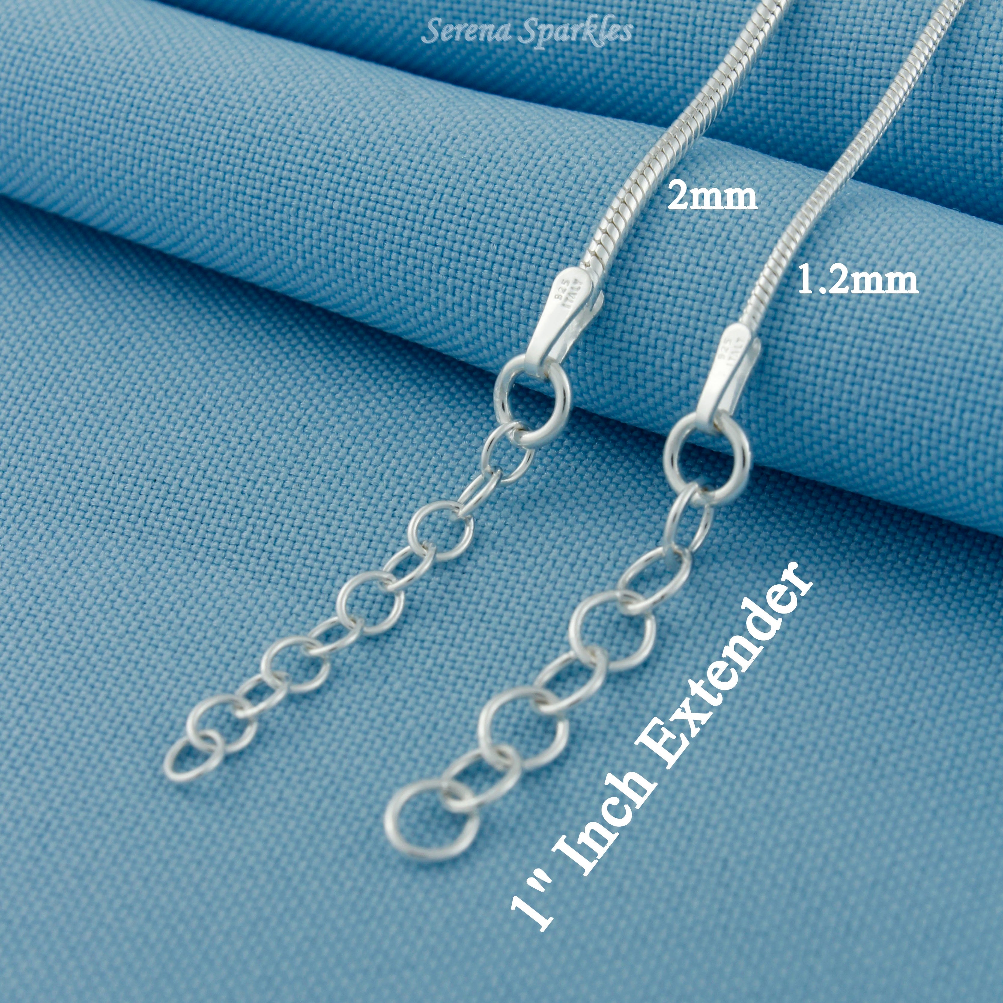 925 Sterling Silver Snake Chain Anklet - Serena Sparkles