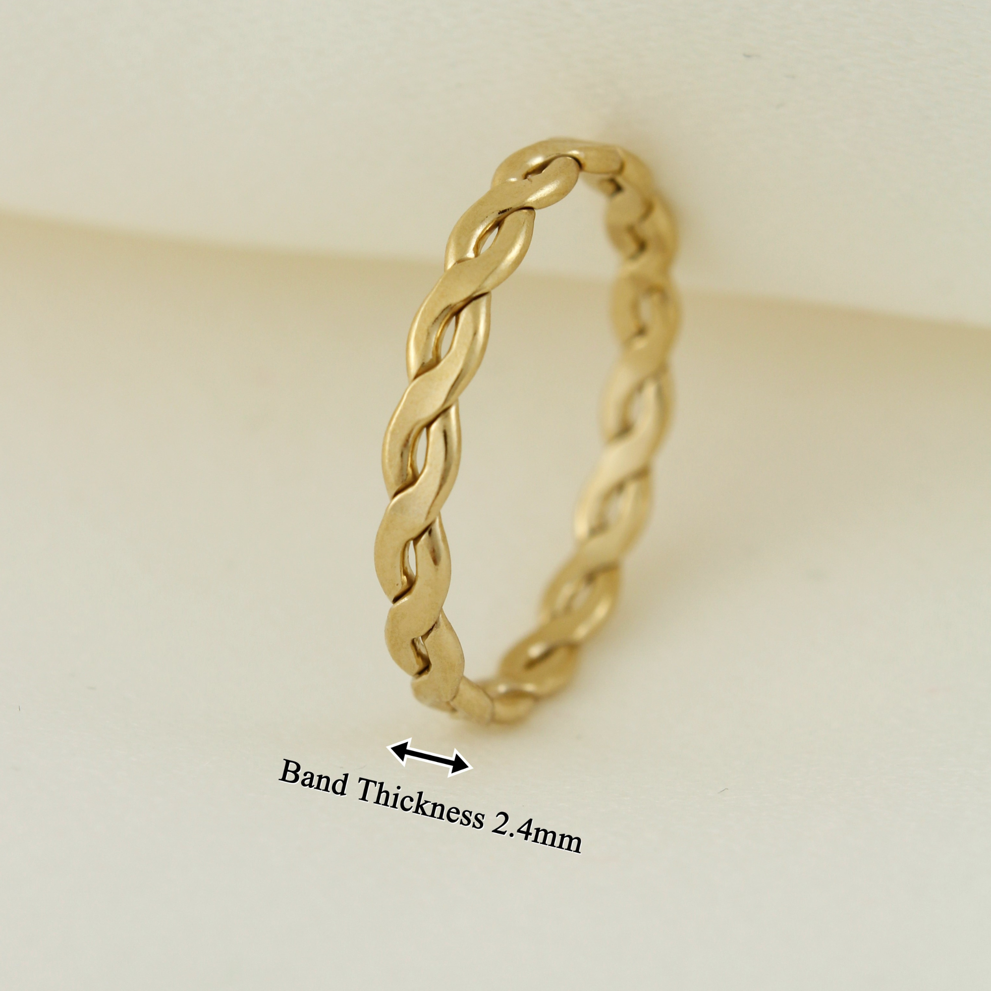 14k Gold Filled Tarnish Resistant Braided Ring