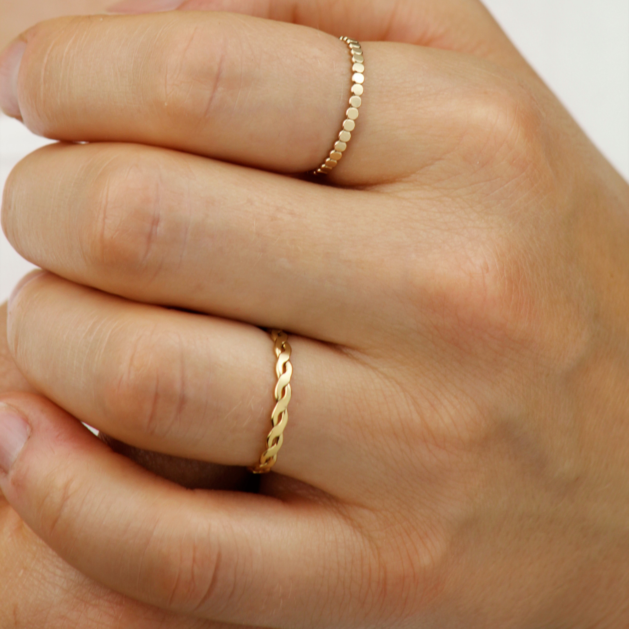14k Gold Filled Tarnish Resistant Braided Ring