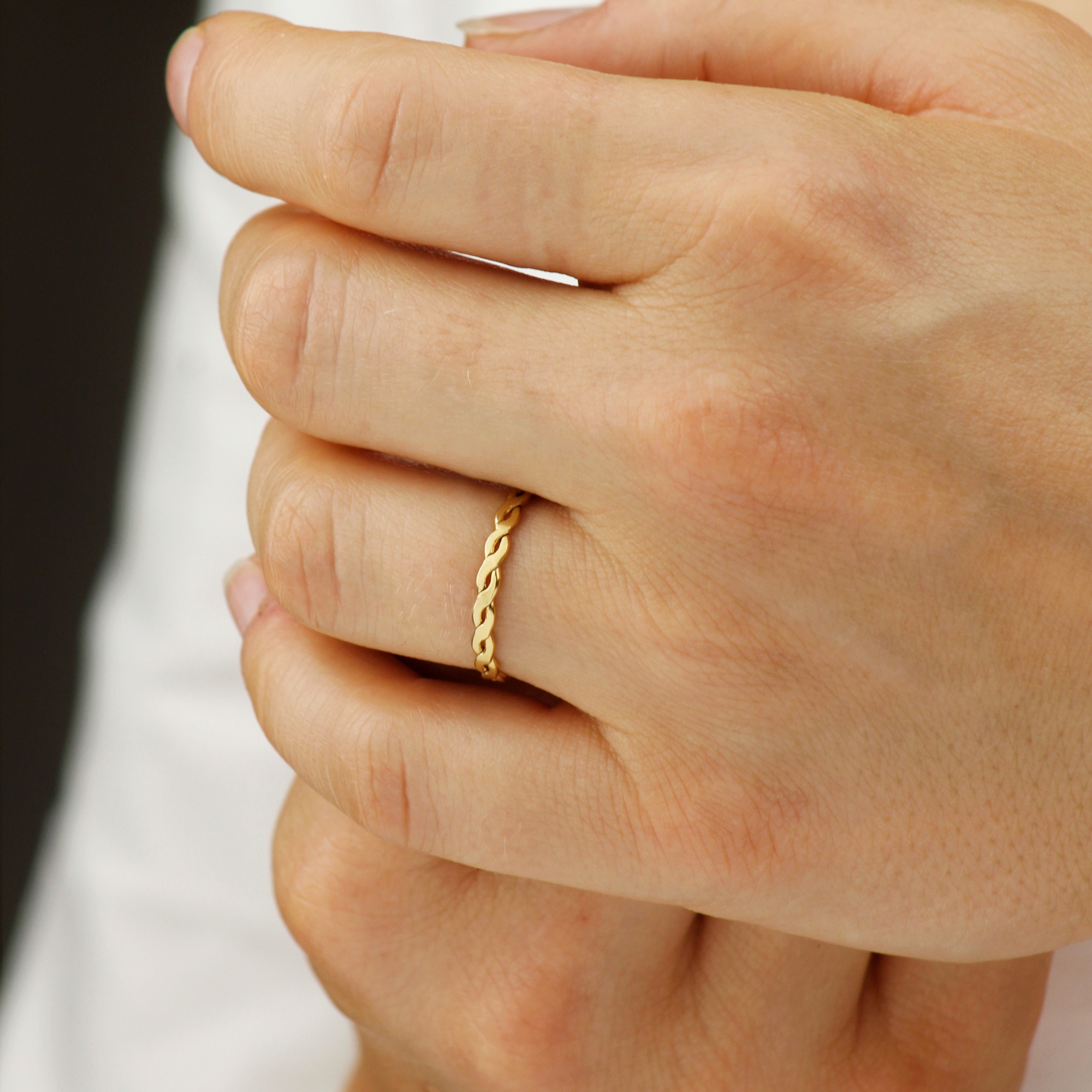 14k Gold Filled Tarnish Resistant Braided Ring