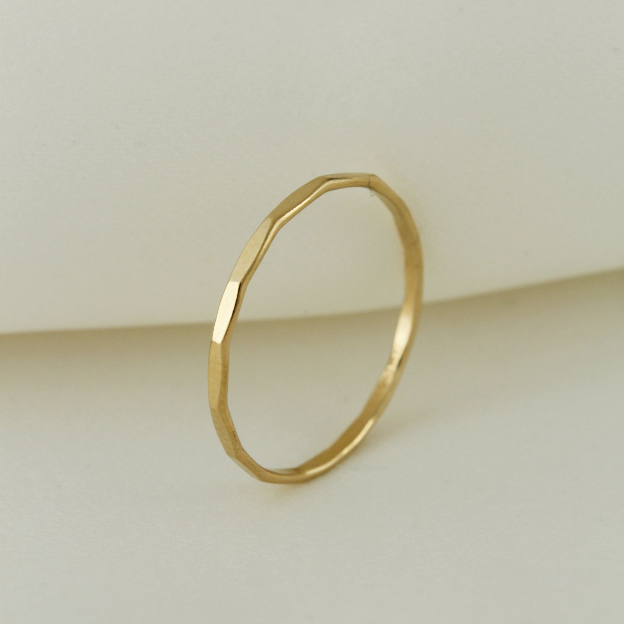 14k Gold Filled Tarnish Resistant Hammered Ring