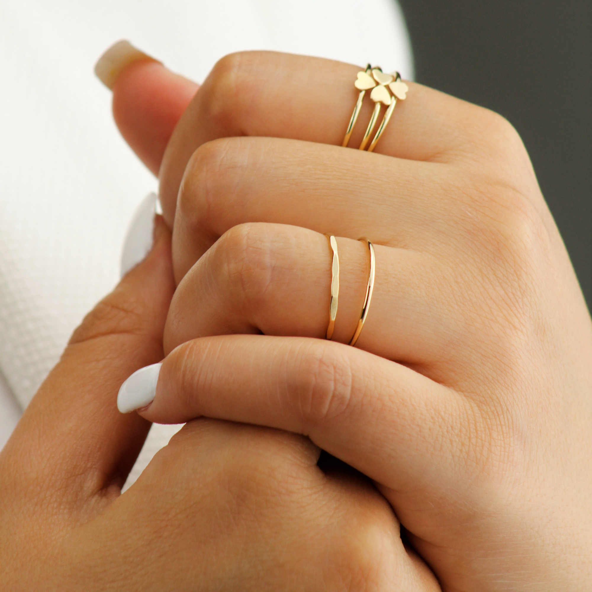 14k Gold Filled Tarnish Resistant Hammered Ring