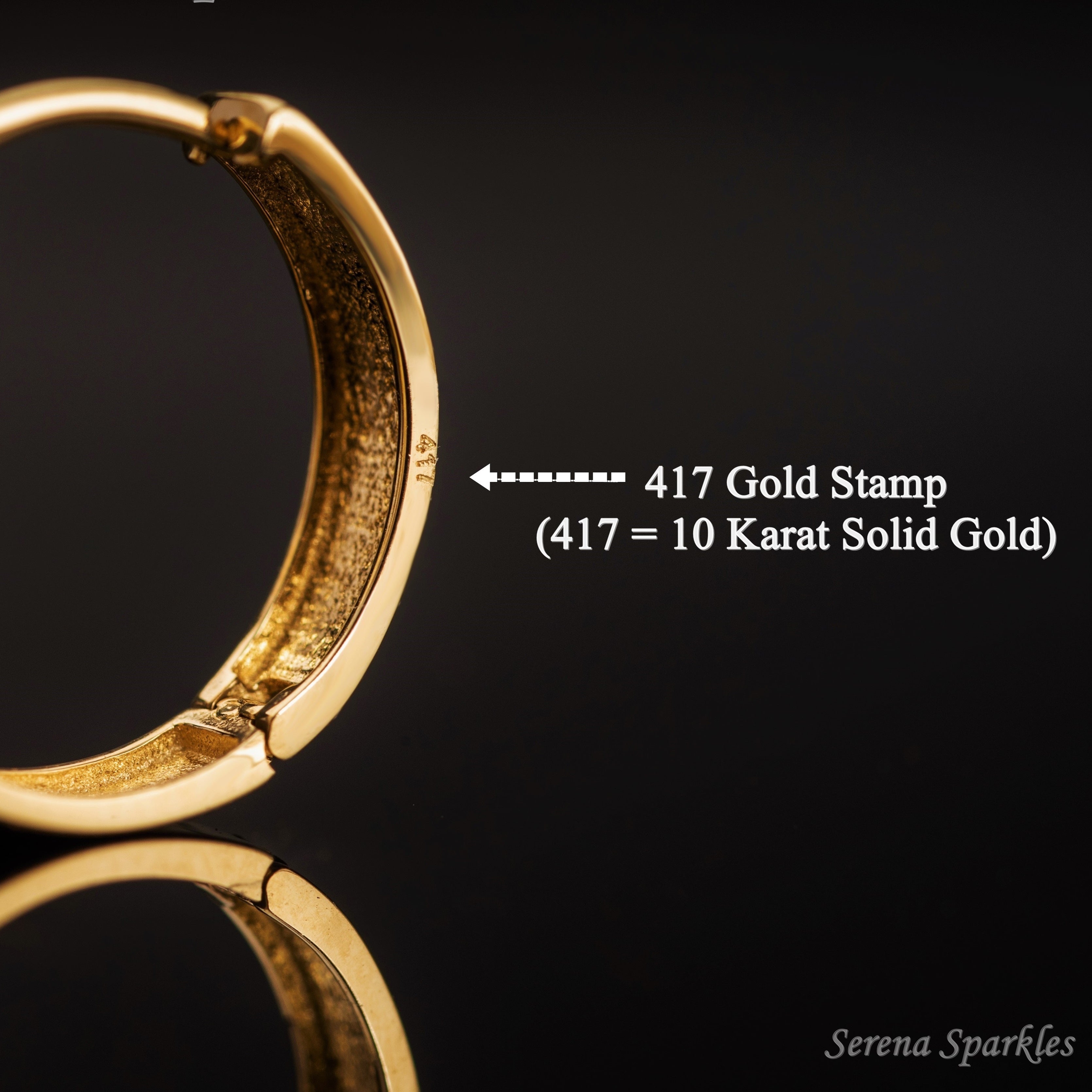 10k Solid Gold Flat Huggie Earrings - Serena Sparkles