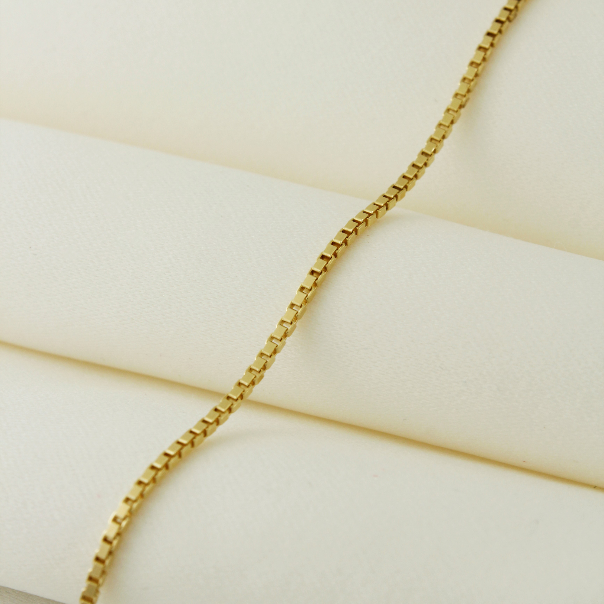 18k Gold Vermeil Box Chain Bracelet
