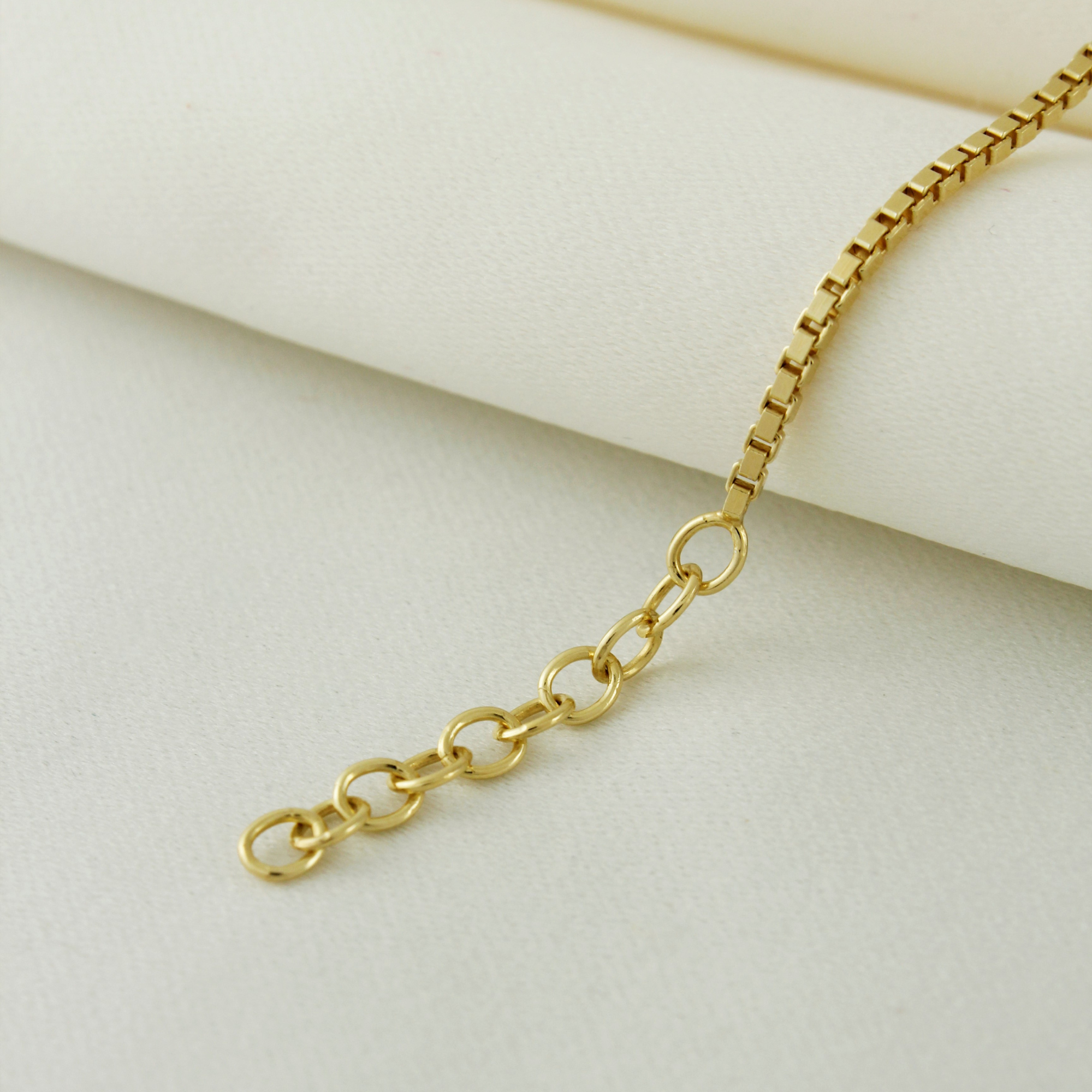 18k Gold Vermeil Box Chain Bracelet