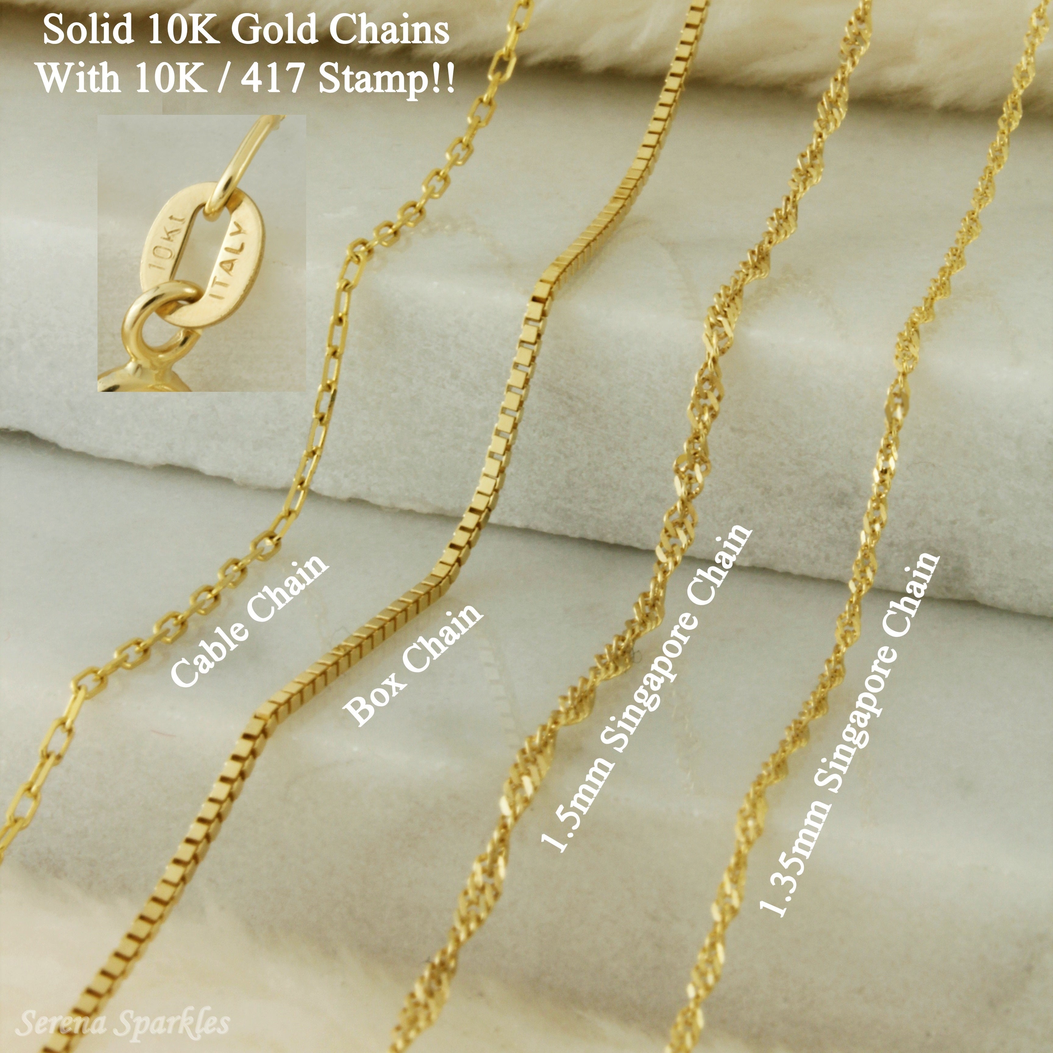 10k Solid Gold Engravable Tag Necklace (Canva) - Serena Sparkles