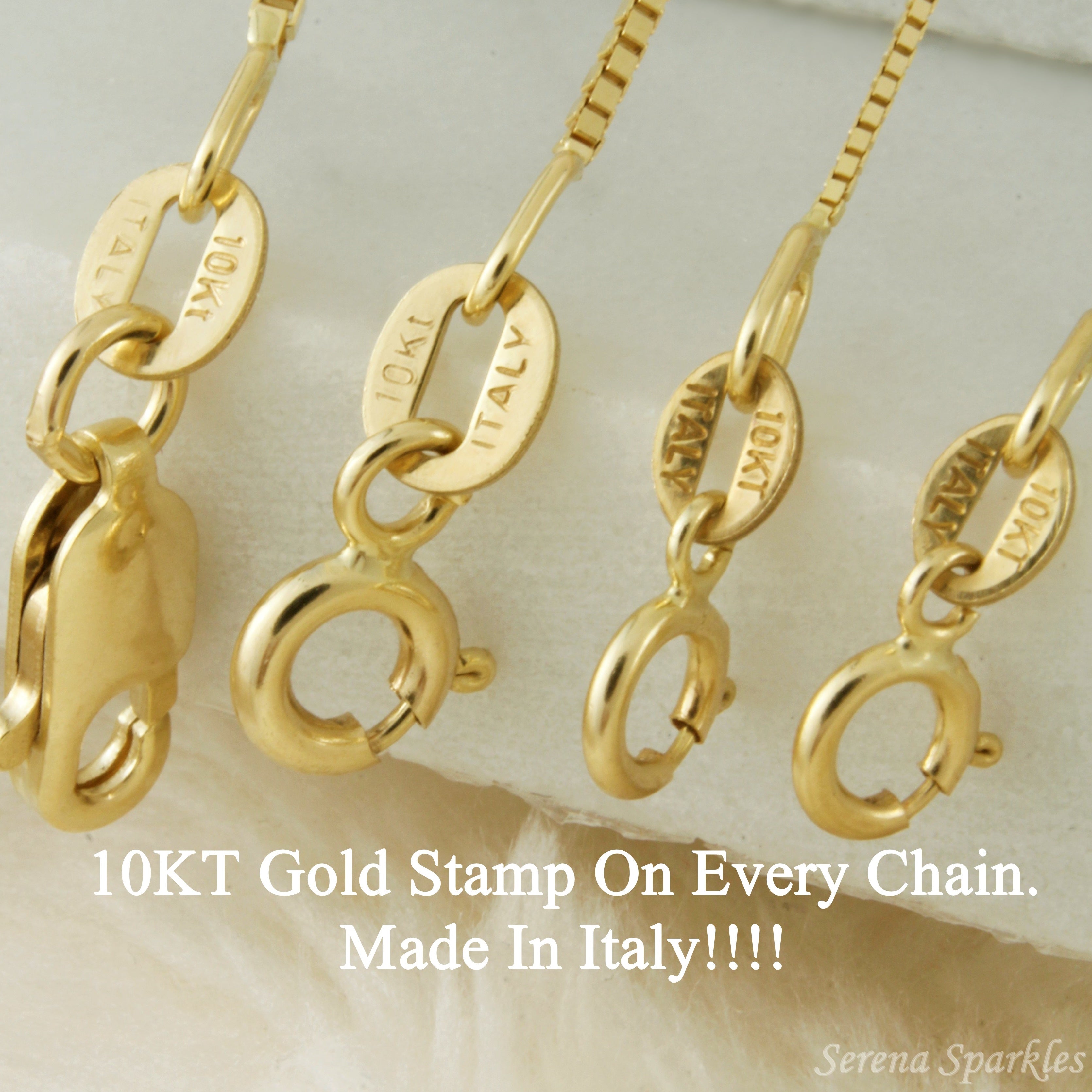 10KT Gold top Real Box Chain