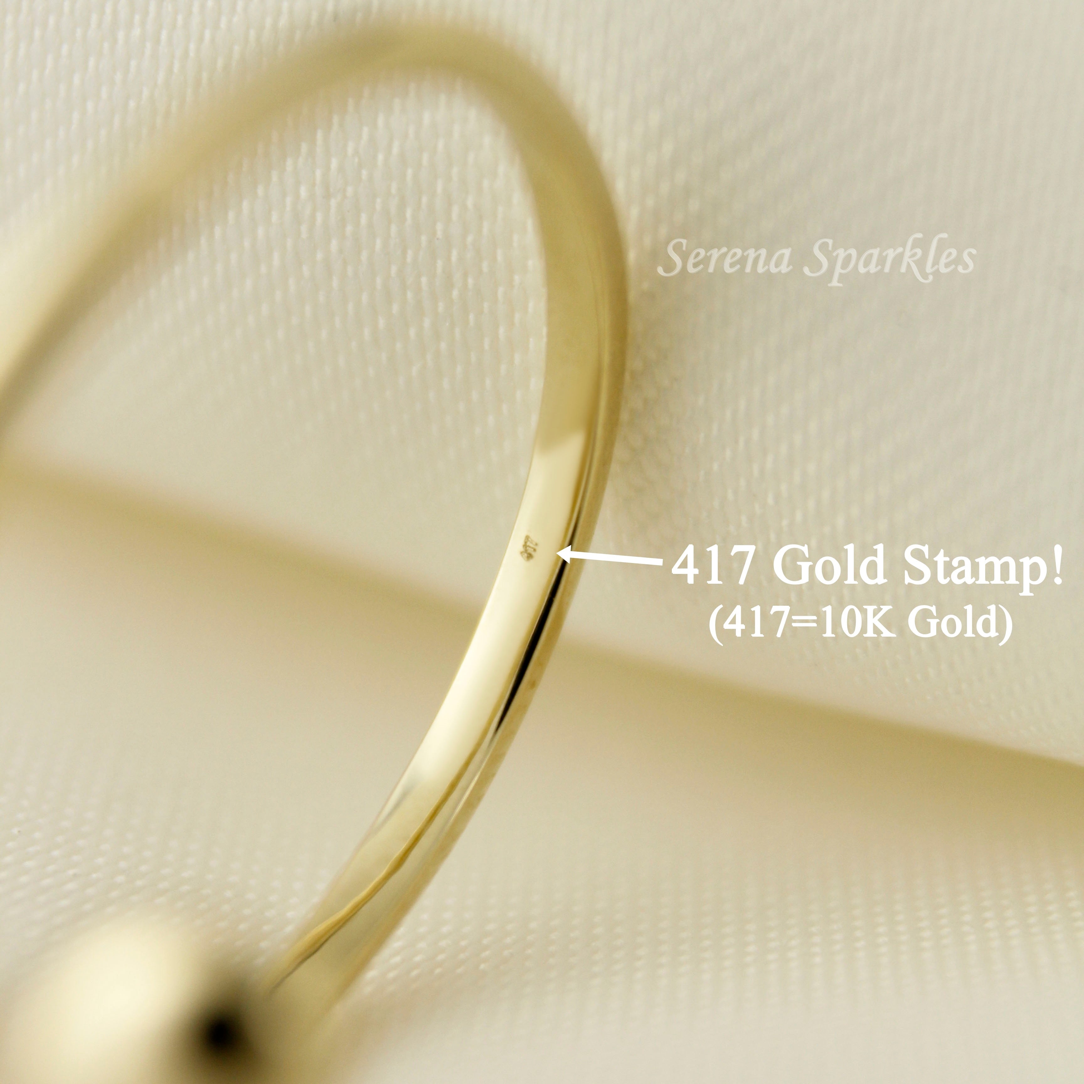 10k Solid Gold Chunky Open Ring - Serena Sparkles