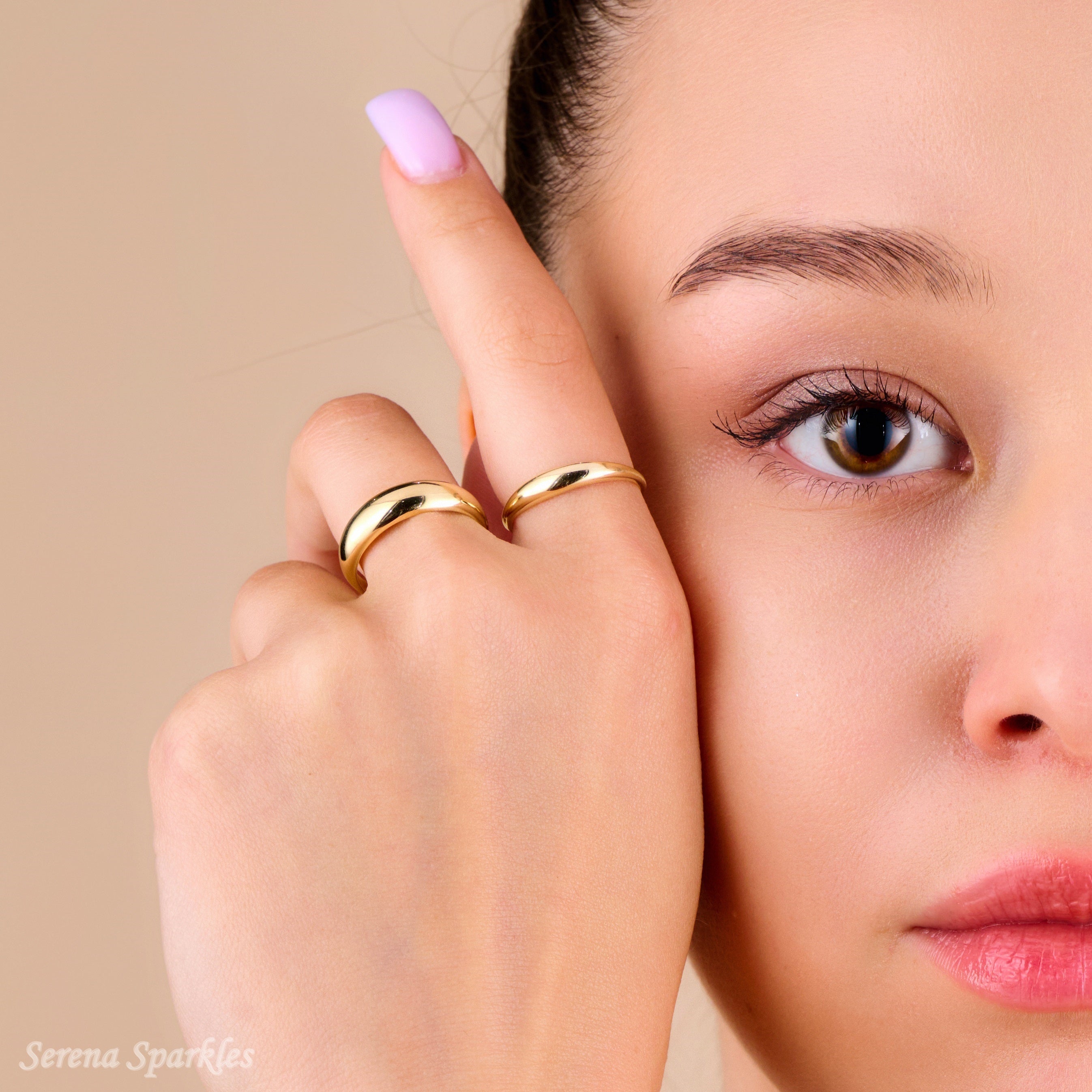 Popular 10k solid gold ring